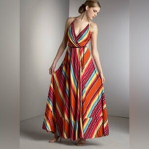 LAUNDRY BY Sherri Segal Maxi Dress - Vibrant Red, Orange & Pink NORDSTROM